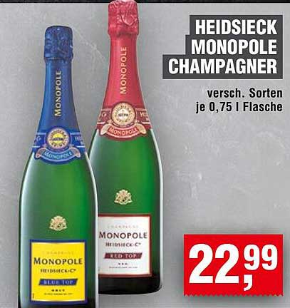 HEIDSIECK MONOPOLE CHAMPAGNER, 0,75 l Flasche