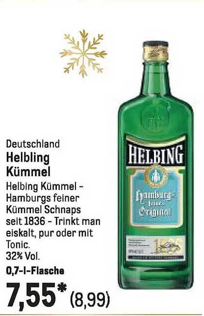 Helbing Kümmel - Hamburgs feiner Kümmel Schnaps