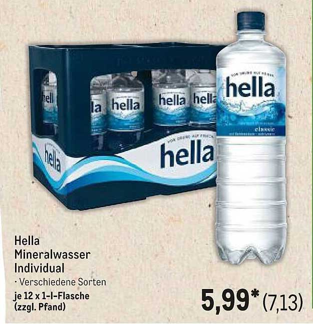 Hella Mineralwasser Individual - verschiedene Sorten