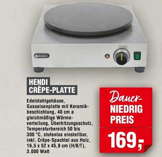 HENDI Crêpe-Platte - Dauer-Niedrigpreis