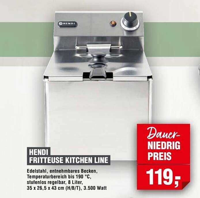 HENDI Fritteuse Kitchen Line