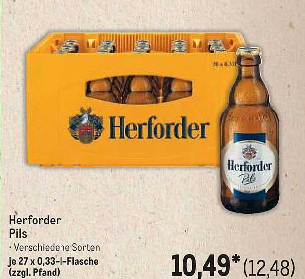 Herforder Pils - verschiedene Sorten, je 27 x 0,33-l-Flasche (zzgl. Pfand)