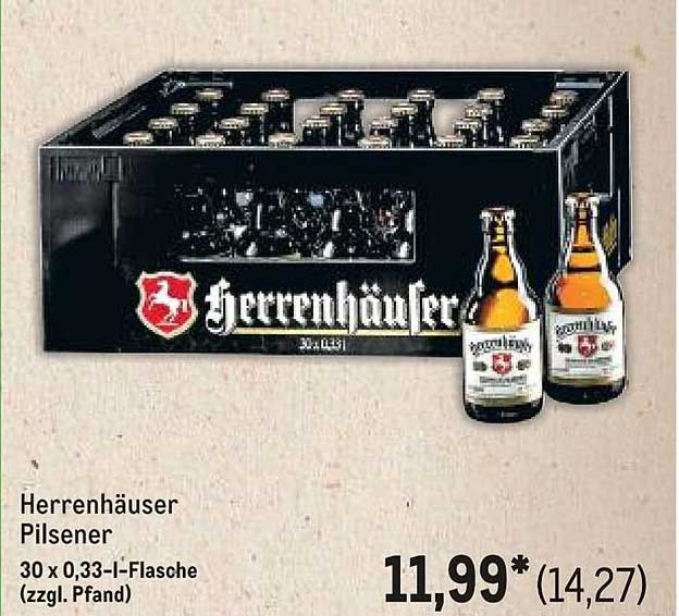 Herrenhäuser Pilsener 30 x 0,33-l-Flasche (zzgl. Pfand)