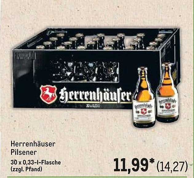 Herrenhäuser Pilsener 30 x 0,33 l-Flasche (zzgl. Pfand)