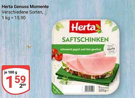 Herta Genuss Momente Saftschinken – Verschiedene Sorten