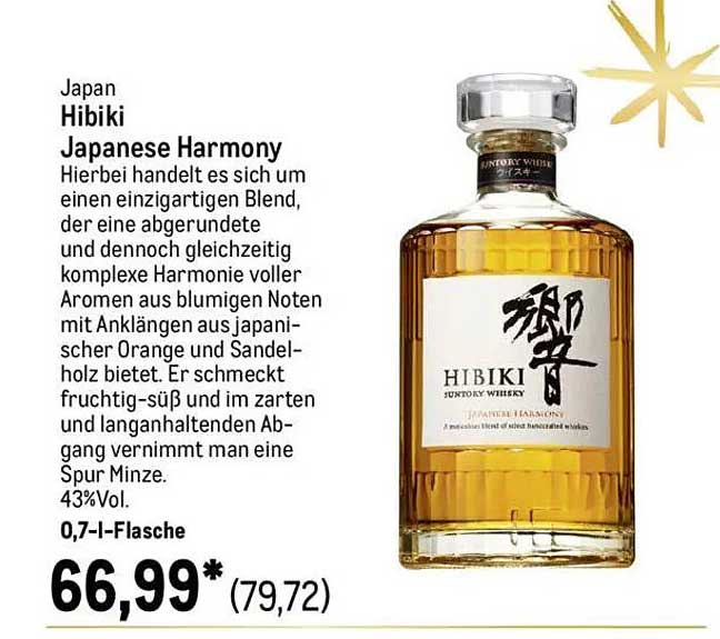 Hibiki Japanese Harmony 0,7 l-Flasche