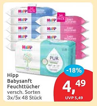 Hipp Babysanft Feuchttücher 48 Stück – Verschiedene Sorten