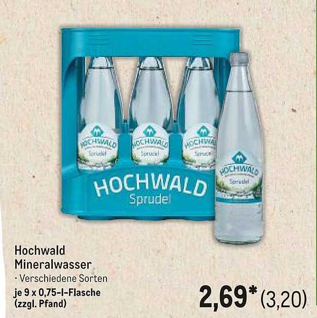 Hochwald Mineralwasser – Verschiedene Sorten
