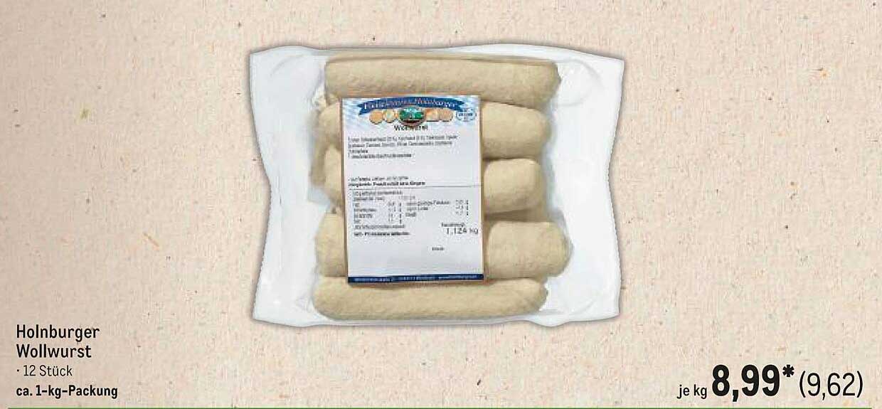 Holnburger Wollwurst - 12 Stück, ca. 1-kg-Packung