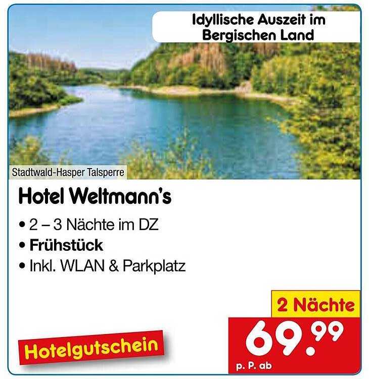 Hotel Weltmann’s: Idylle im Bergischen Land für 2–3 Nächte
