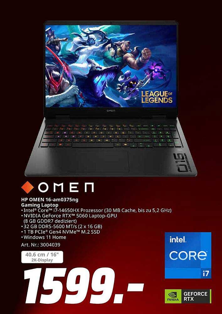HP OMEN 16-am0375ng Gaming Laptop