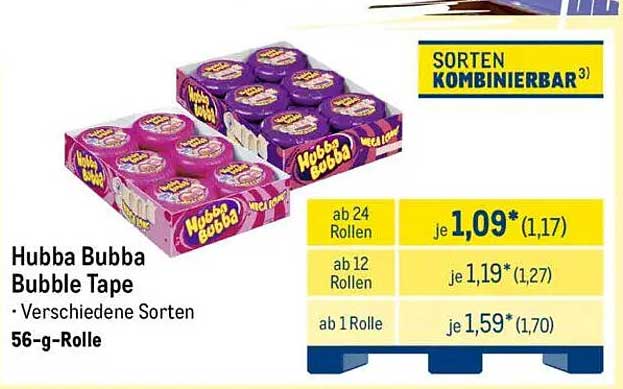 Hubba Bubba Bubble Tape - verschiedene Sorten