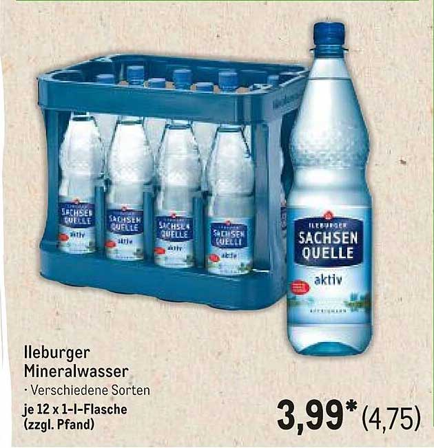 Ileburger Mineralwasser - Verschiedene Sorten