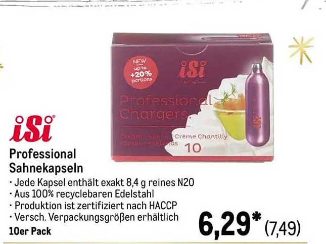 isi Professional Sahnekapseln 10er Pack