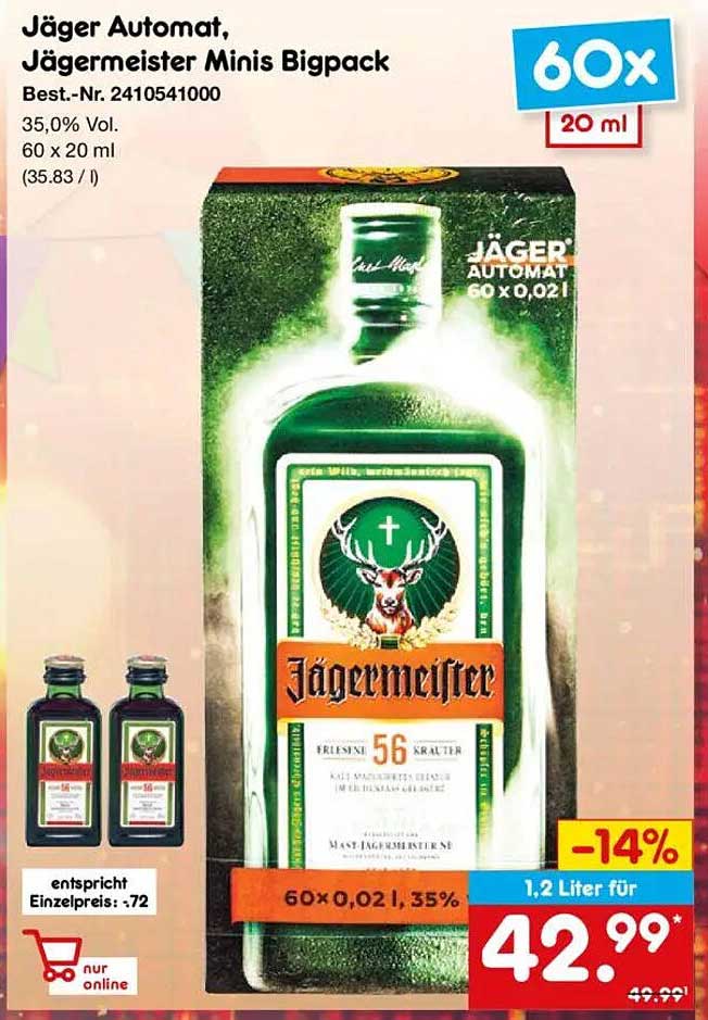 Jäger Automat, Jägermeister Minis Bigpack