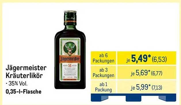 Jägermeister Kräuterlikör – 0,35 l Flasche