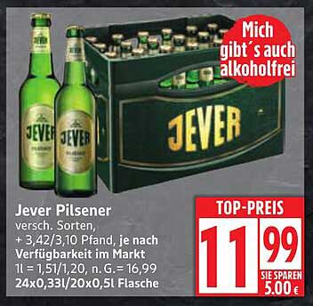 Jever Pilsener - Verschiedene Sorten zum Top-Preis