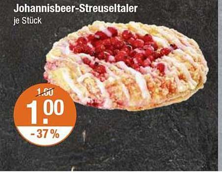Johannisbeer-Streuseltaler je Stück