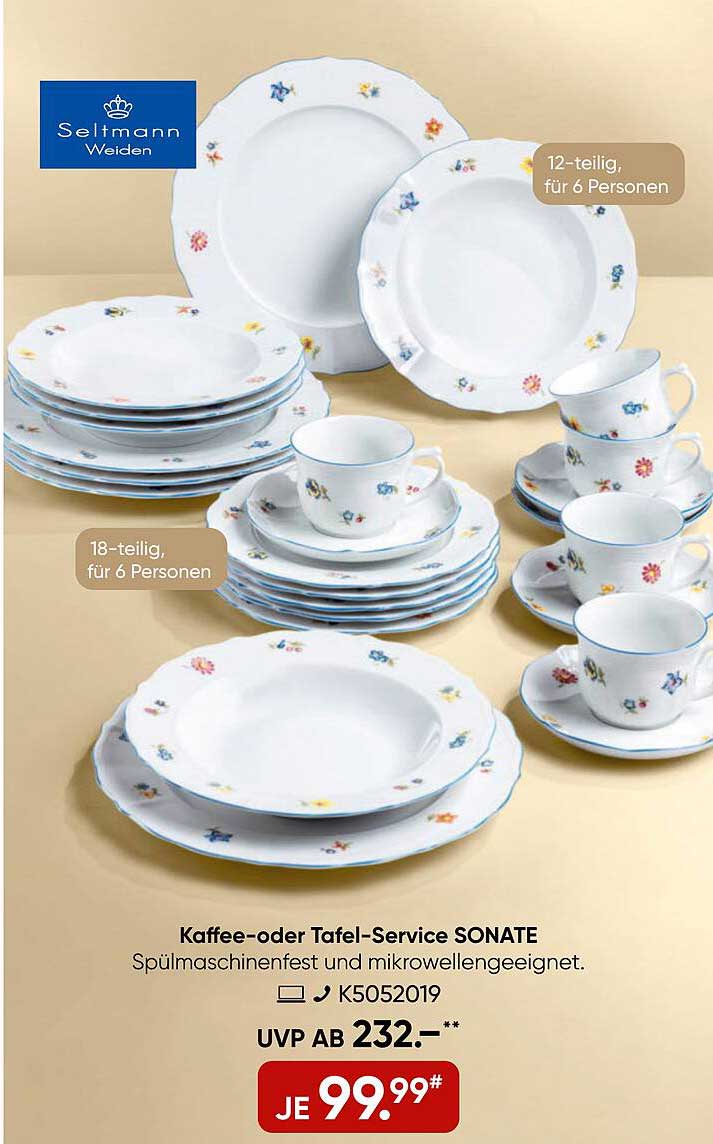 Kaffee- oder Tafel-Service SONATE