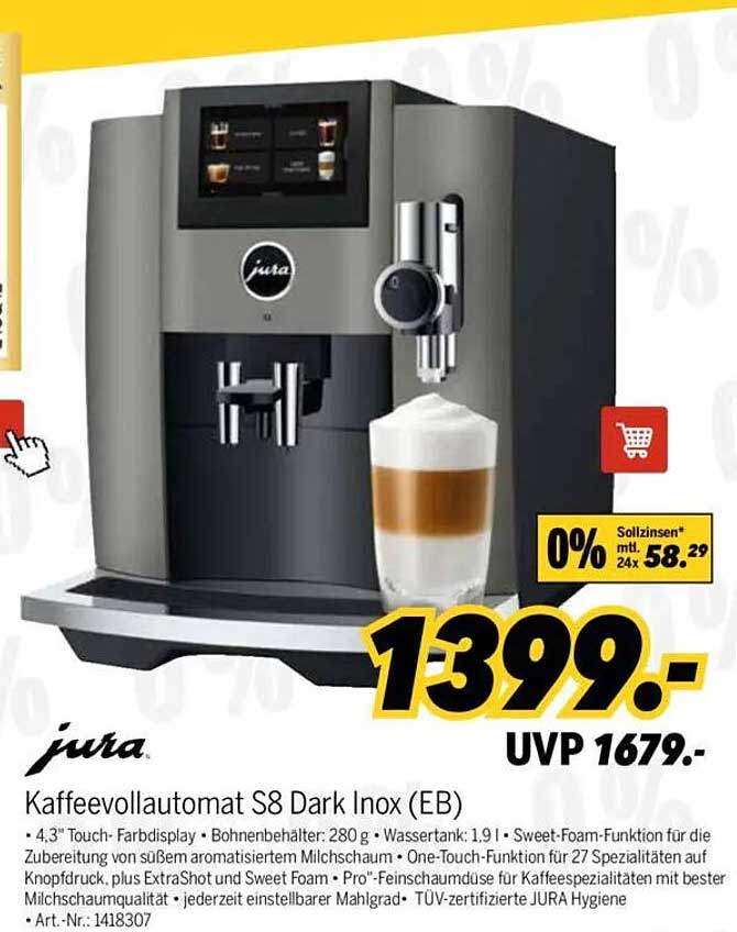 Kaffeevollautomat S8 Dark Inox (EB)