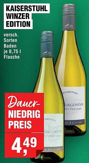 Kaiserstuhl Winzer Edition - Verschiedene Sorten, Baden, 0,75 l Flasche