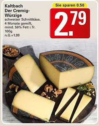 Kaltbach Der Cremig-Würzige Schweizer Schnittkäse 4 Monate gereift