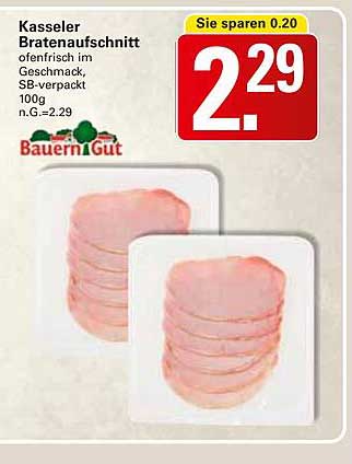 Kasseler Bratenaufschnitt ofenfrisch im Geschmack, SB-verpackt 100g