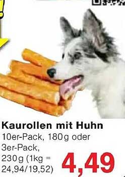 Kaurollen mit Huhn - 10er-Pack, 180g oder 3er-Pack, 230g
