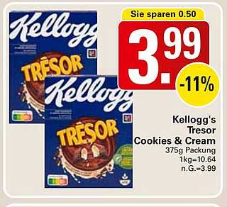 Kellogg's Tresor Cookies & Cream 375g