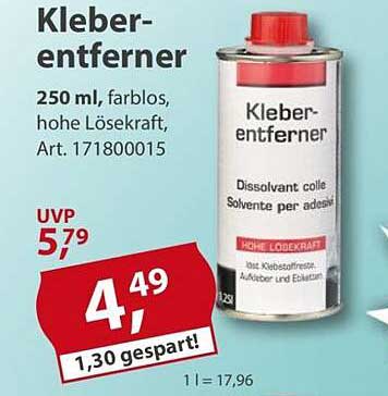 Kleberentferner 250 ml, farblos, hohe Lösekraft