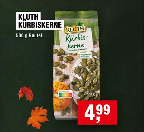 KLUTH Kürbiskerne 500 g Beutel
