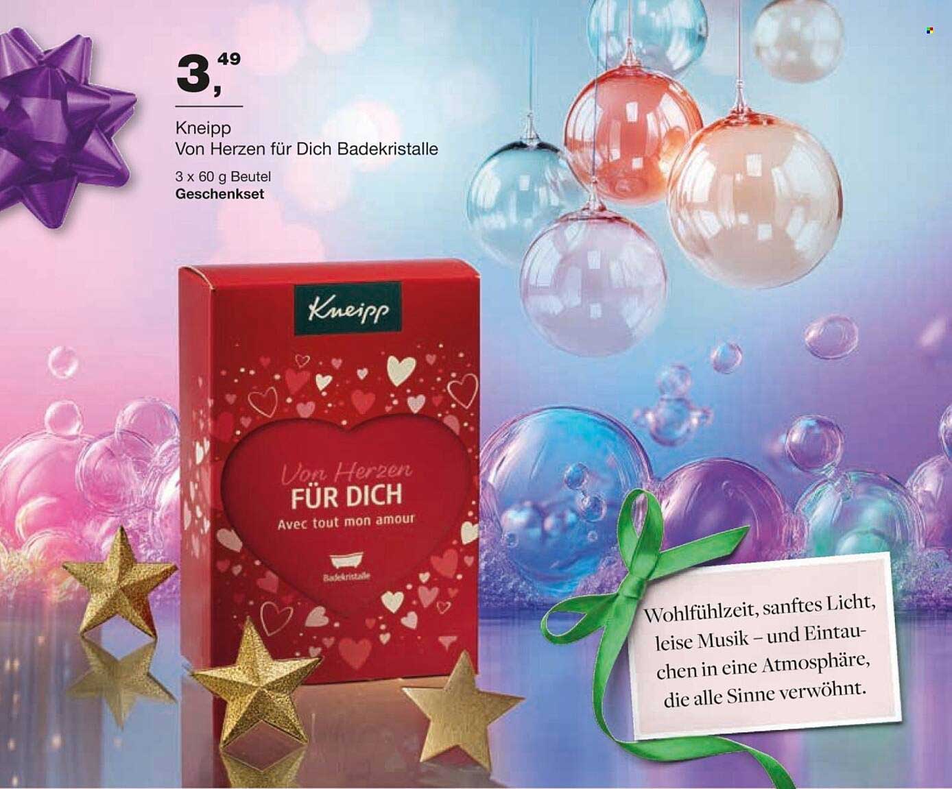 Kneipp Von Herzen für Dich Badekristalle 3 x 60 g Beutel Geschenkset