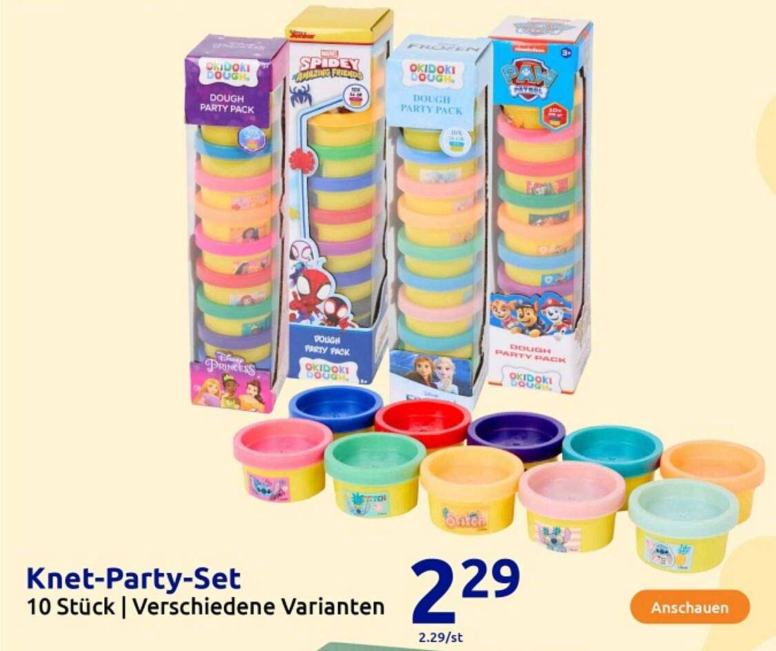 Knet-Party-Set - 10 Stück in verschiedenen Varianten