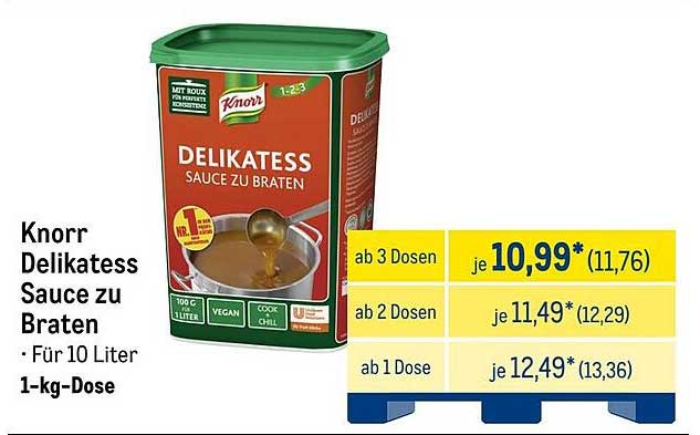Knorr Delikatess Sauce zu Braten - 1-kg-Dose