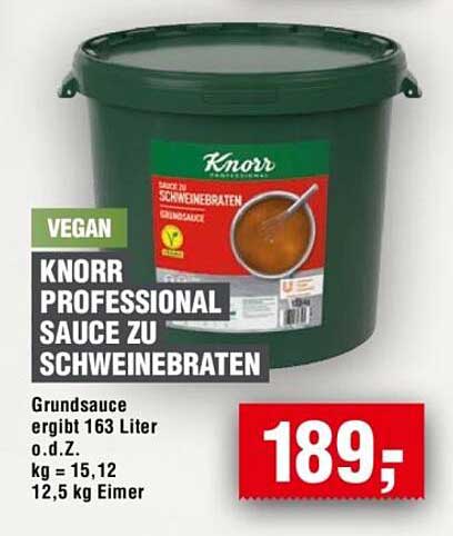 KNORR Professional Sauce zu Schweinebraten 12,5 kg Eimer