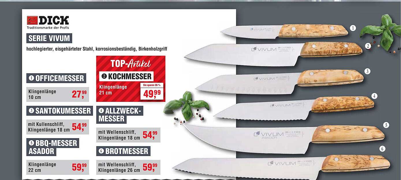 Kochmesser 21 cm aus der Serie Vivum