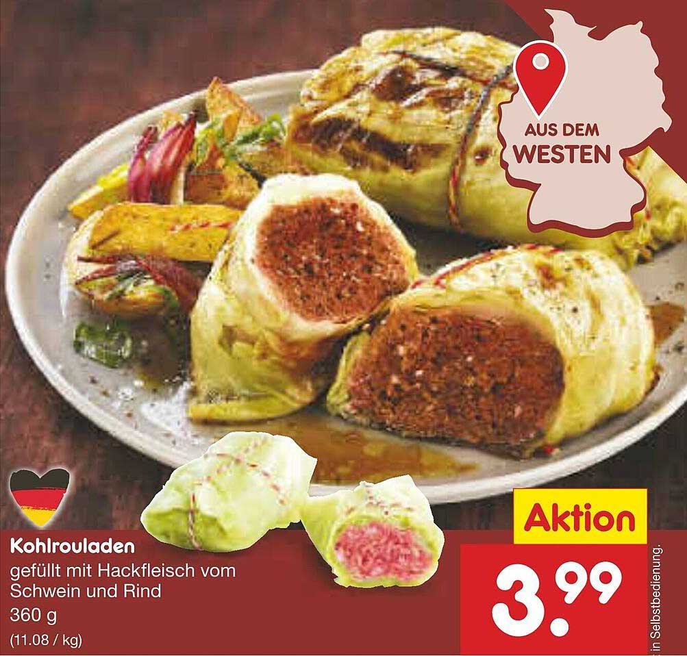 Kohlrouladen gefüllt mit Hackfleisch vom Schwein und Rind 360 g