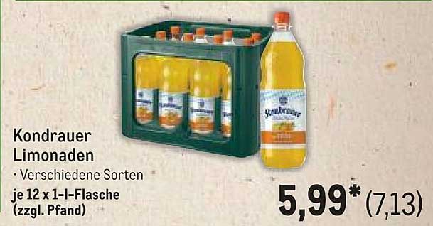 Kondrauer Limonaden - verschiedene Sorten