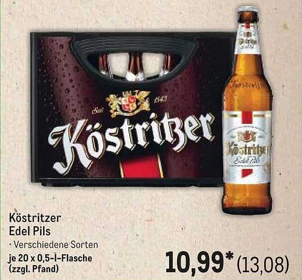 Köstritzer Edel Pils 20 x 0,5 l-Flasche (zzgl. Pfand)