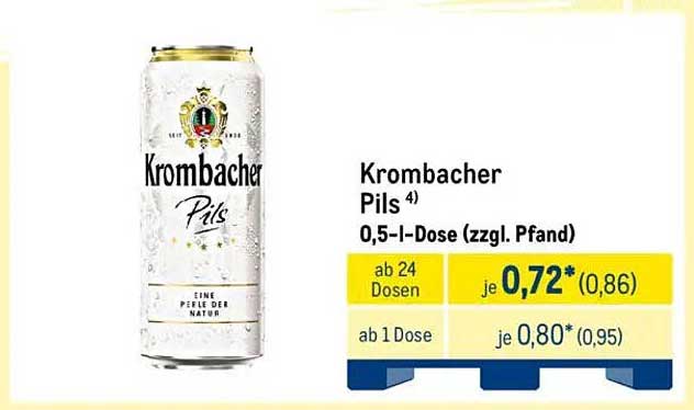 Krombacher Pils 0,5-l-Dose (zzgl. Pfand)