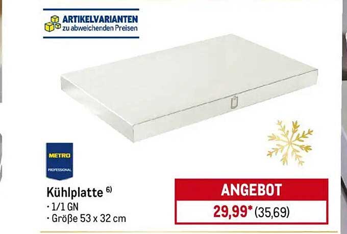 Kühlplatte 1/1 GN - Größe 53 x 32 cm