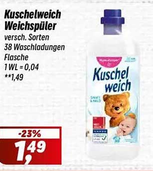 Kuschelweich Weichspüler - 38 Waschladungen
