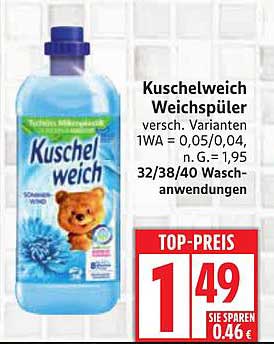 Kuschelweich Weichspüler verschiedene Varianten
