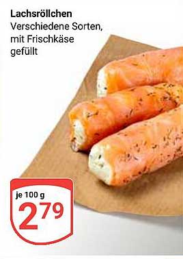 Lachsröllchen - Verschiedene Sorten, mit Frischkäse gefüllt