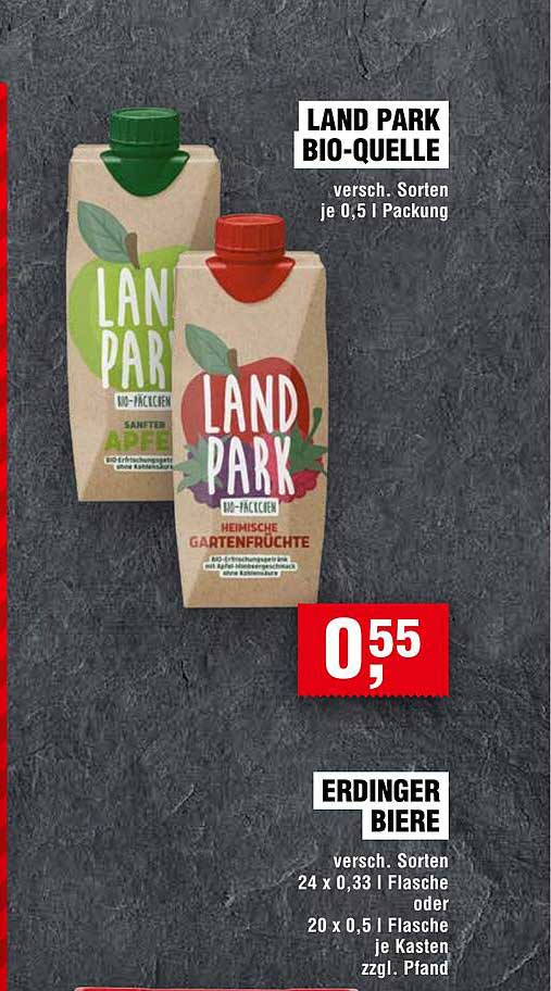 LAND PARK BIO-QUELLE 0,5 L Packung - Verschiedene Sorten