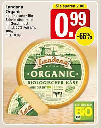 Landana Organic holländischer Bio Schnittkäse