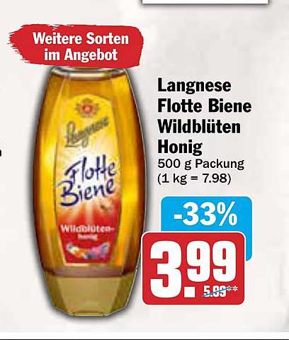 Langnese Flotte Biene Wildblüten Honig 500 g