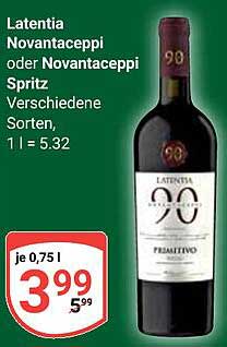 Latentia Novantaceppi oder Novantaceppi Spritz – Verschiedene Sorten