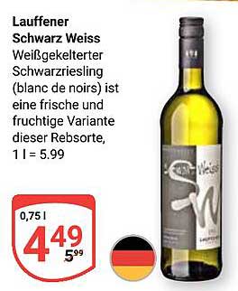 Lauffener Schwarz Weiss – Fruchtiger Weißgekelterter Schwarzriesling