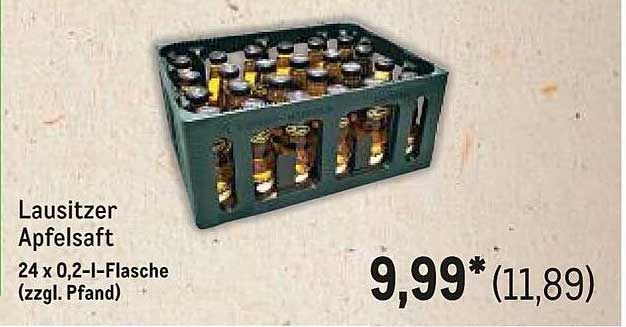 Lausitzer Apfelsaft 24 x 0,2 l-Flasche